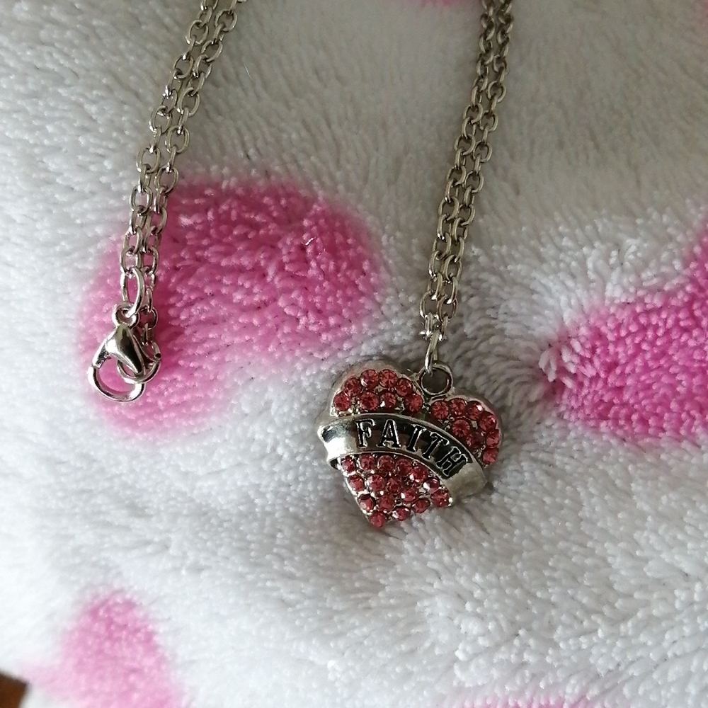 Faith heart necklace